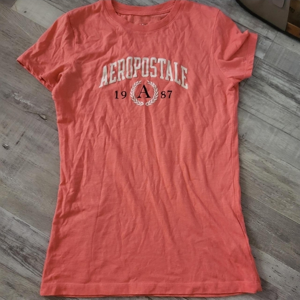 Aeropostale Coral Graphic Tee